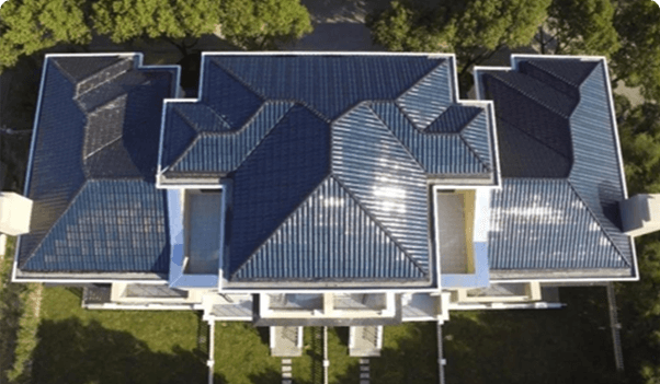 lnnovative Rooftop PV Power Station with curved solar tiles lnnovative Rooftop PV Power Station with curved solar tiles